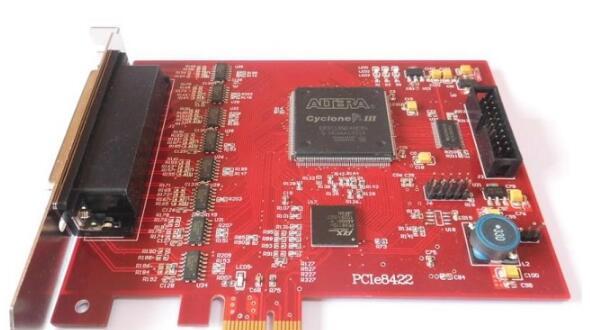 PCIe接口的8路RS422/RS485/RS232接口通讯板卡PCIe8422
