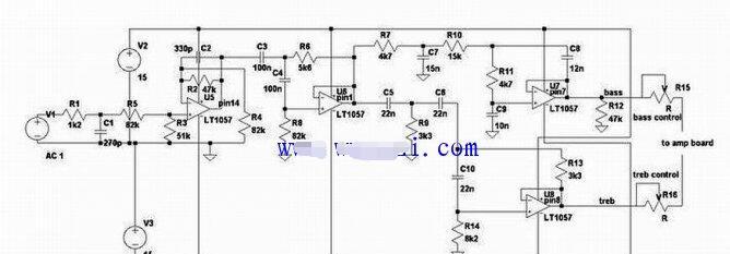 惠威D1080MKII音箱前级分频电路图