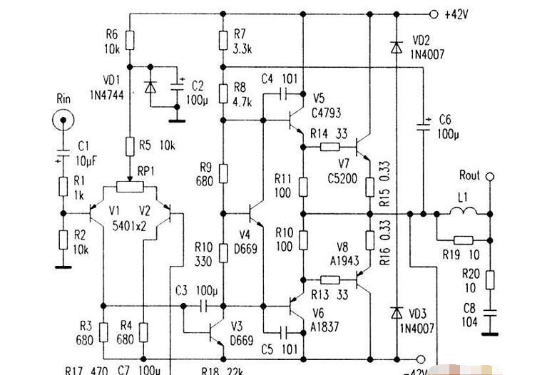 用6C33C-B制作10W单端放大器电路图