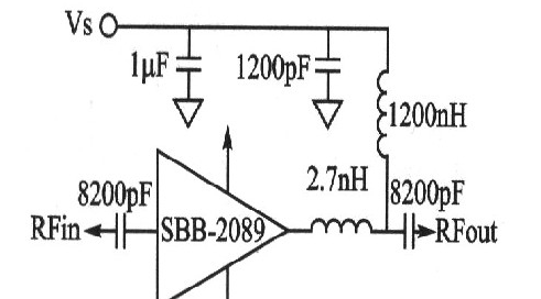 SBB-2089功放芯片射频发射功率放大电路图
