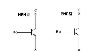 NPN三极管和PNP三极管的电路符号图