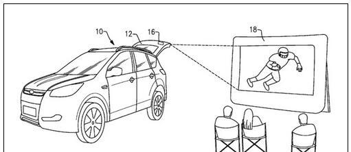 福特将汽车变成移动影院? 新专利揭示汽车后挡板将装投影仪