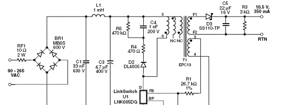 Powerint 3.67W LED驱动器反激设计方案