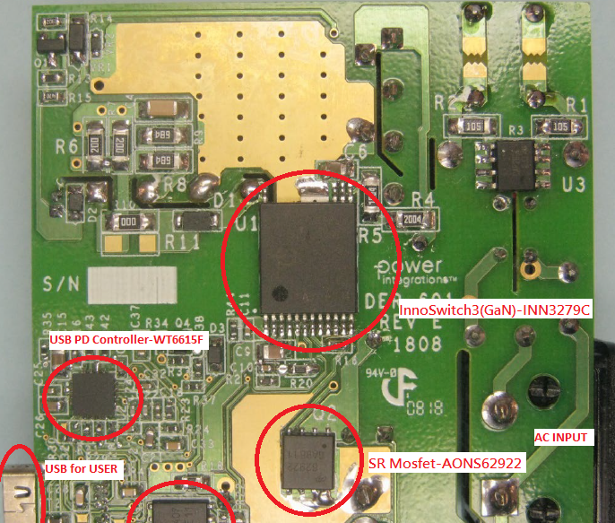 基于PI InnoSwitch3-CP INN3279C的60 W USB PD Type C电源供应器方案