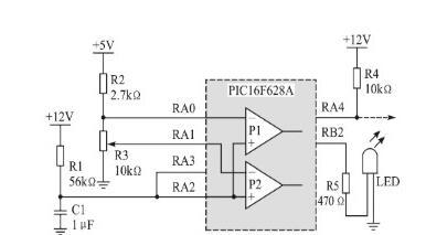 基于PIC16F628A单片机和超声波换能器的人探测装置的系统设计方案