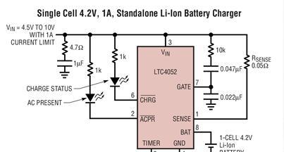 基于LTC4059A线性电池充电器+LTC4052脉冲充电器的电池充电解决方案