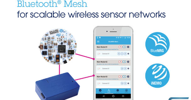 意法半导体解锁Bluetooth Mesh全功能，赋能可扩展的无线传感器网络