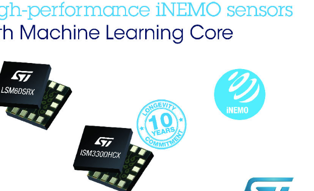 ST意法半导体推出高级iNEMO传感器，为工业和消费应用增添机器学习内核的能效优势