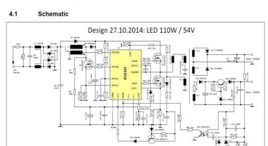 基于Infineon ICL5101 LED谐振控制器集成PFC+LLC LED商业照明方案