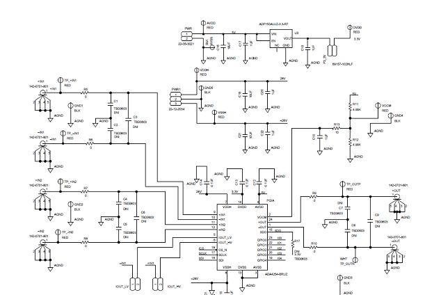 ADI ADA4254 高压低功耗可编增益仪表放大器解决方案