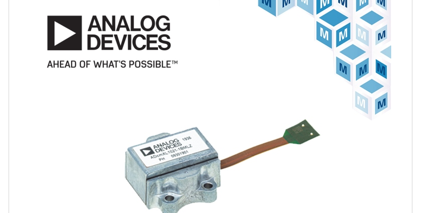 贸泽电子备货适用于工业系统的 Analog Devices ADcmXL1021-1振动传感器