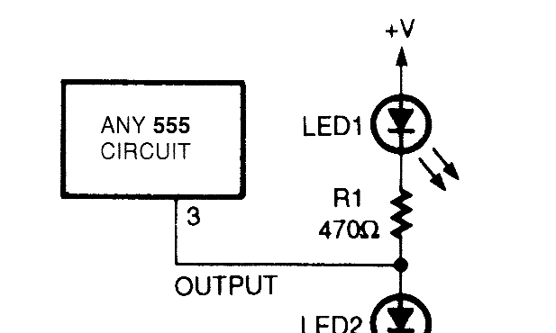 555电路输出指示灯电路