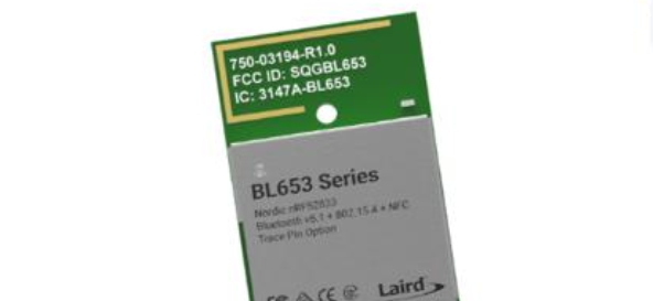 Laird Connectivity BL653系列模块在贸泽开售，支持严苛环境下的长距离BLE应用