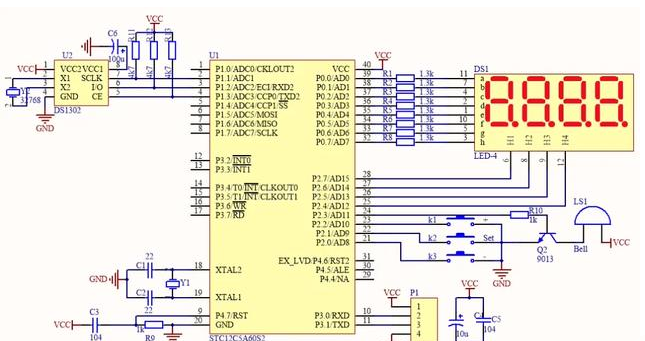 基于STC12C5A60S2 51单片机+DS1302的多功能数字电子表设计方案（内含源码、PCB）