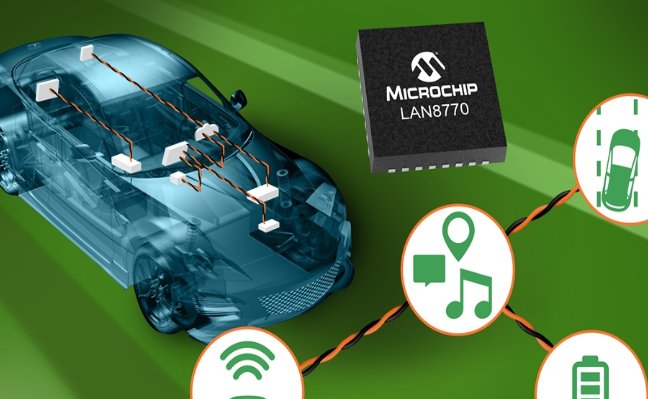 Microchip推出单对以太网PHY，提供业界领先的超低TC10休眠电流， 并且支持功能安全