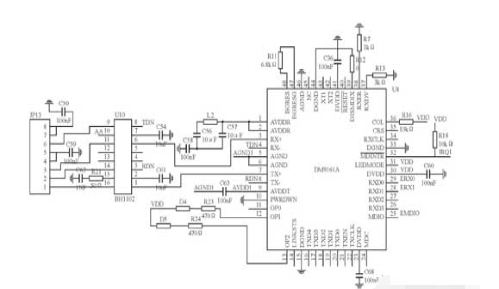 基于CO2128+TMS320LF2407+DM9161的网络信号转换系统电路设计方案