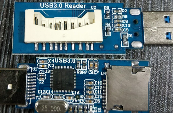 GL3224 USB3.0读卡器电路设计方案（SCH+PCB及Gerber+BOM元件清单）