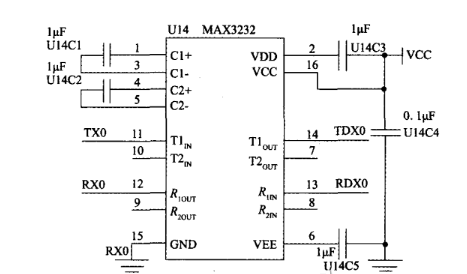 基于MSP430F149单片机+MAX3232电平转换芯片+IMP811复位芯片的最小系统设计方案
