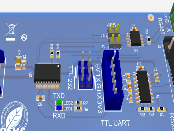 基于FT232R芯片的USB转UART TTL RS232 RS485