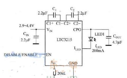 LTC32l5驱动LED的应用电路图