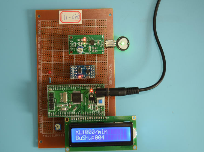 基于MSP430单片机的智能手环脉搏心率计步器显示系统设计-万用板-原理图+PCB图+程序源码11
