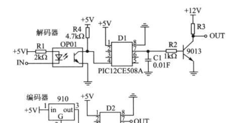 基于AT89C51单片机+PIC12CE5C18单片机为主控制单元的编码解码传感器设计方案