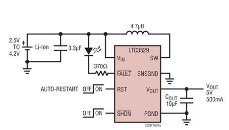 同步升压型DC/DC转换器LTC3529的功能特点及应用范围