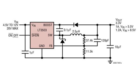 PWM降压型DC/DC转换器LT3503的性能特点及适用范围
