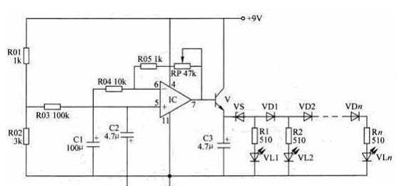 基于LM324运算放大器的LED电平指示器电路设计制作方案