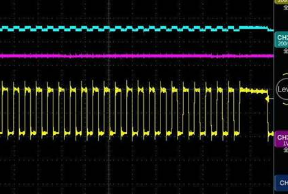示波器测ipad触屏数据线高频长串方波脉冲变成了锯齿波?
