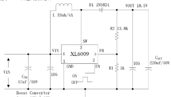 宽输入范围电路模式DC-DC升压转换器芯片XL6009