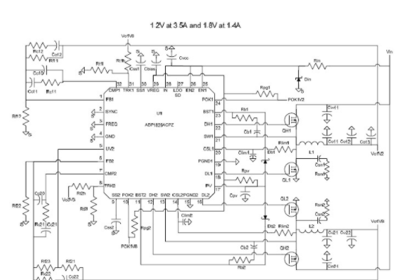 3.0 V至18V输入电压的交错式同步PWM降压控制器ADP1829