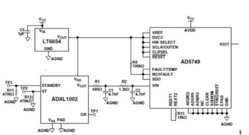 10kHz MEMS加速度计ADXL1002，提供4mA至20mA输出，适合状态监控应用