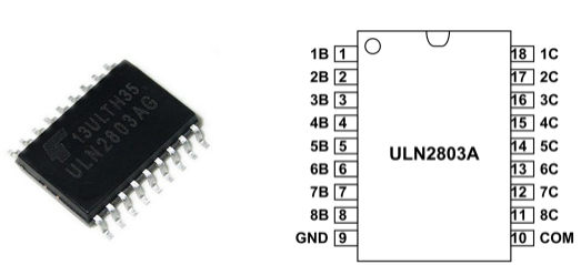 ULN2803A-达林顿晶体管阵列_引脚配置_特性规格