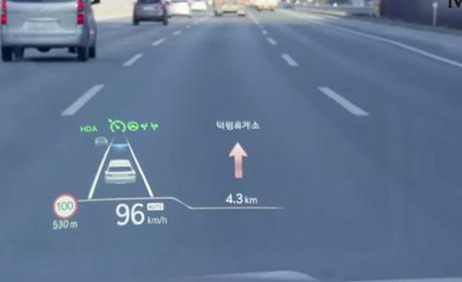 康宁发布智能汽车增强实境（智能挡风玻璃）抬头显示系统：可显示导航和车速等