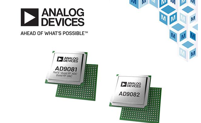 贸泽备货Analog Devices AD9081和AD9082 MxFE为宽带通信和宽带信号处理提供支持