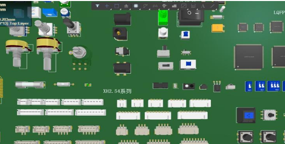 AD封装库PCB常用元器件带3D显示SIP电容阻dip二三极管RJ45芯片继电器usb