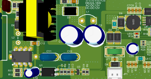 基于DK224的12V2A开关电源(含DC-DC双节锂电池升降压电路)