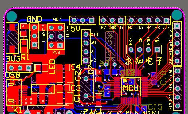 STM32F103C8T6最小系统板PCB工程文件