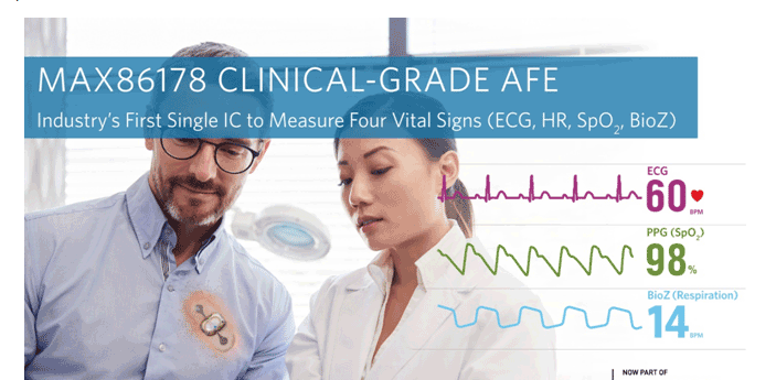 ADI公司推出临床级四项生命体征AFE，适用于远程病人监测设备