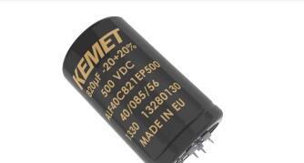 KEMET电子压装铝电解电容器的介绍、特性、及应用