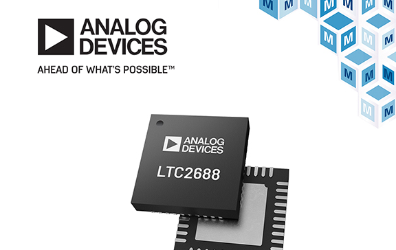贸泽备货Analog Devices LTC268816通道DAC 助力光纤网络和自动化应用