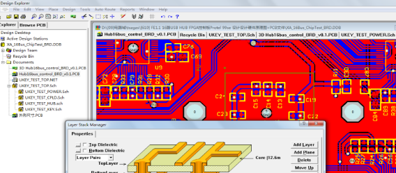 芯片socket 16路 USBHUB接口 CPLD控制板Protel 99se 设计设计硬件原理图+PCB文件