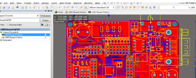 8051MCU C8051F340 C51单片机开发板AD版硬件原理图+PCB文件