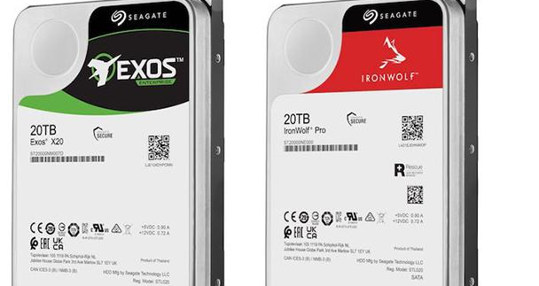 希捷发布Exos X20和IronWolf Pro硬盘 加入20TB容量大战