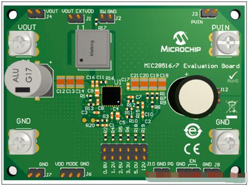 Microchip MIC28517同步降压控制器评估方案