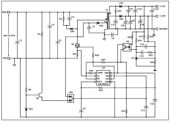 Intersil ISL78215 PWM电流模式电源控制方案