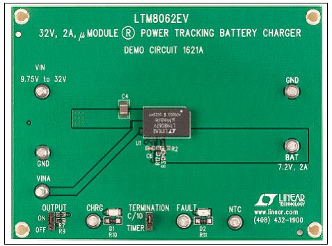 Linear LTMR8062 32V 2A电池充电解决方案