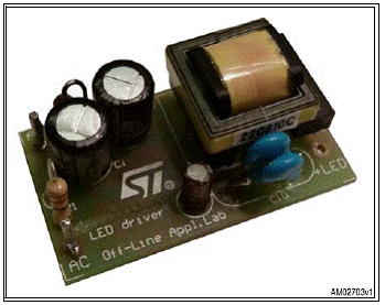 ST EVALHVLED805 4.2W离线LED驱动解决方案