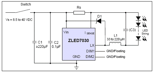ZMDI ZLED7330电源效率98%低成本LED驱动方案